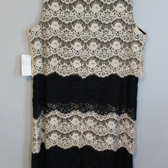 Jessica Simpson Layered Lace Sheath Dress H10835 - Picture 9 of 10